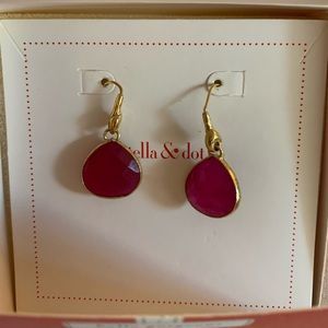 Serenity small stone drops - Raspberry quartz